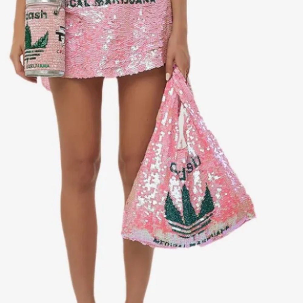 NWT Hause of Mua Mua Sequin Pink Bag Tote “Adidash” Very Rare - Picture 3 of 16